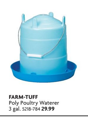 Poly Poultry Waterer 3 gal
