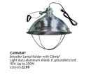 Brooder Lamp Holder with Clamp
