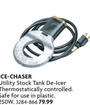 Utility Stock Tank De-Icer Thermostatically Controlled