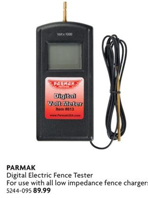 Digital Electric Fence Testes For use with all low impedance fence charger