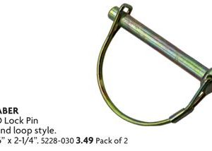 PTO Lock Pin Round loop style