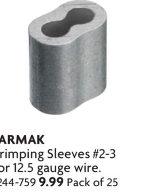 Crimping Sleeves #2-For3 12.5 gauge wire