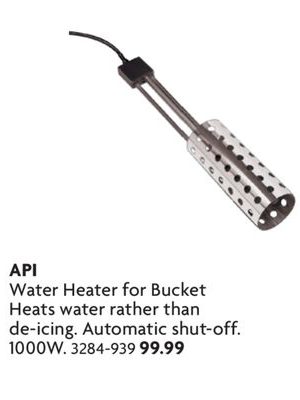 Water Heater for Bucket
