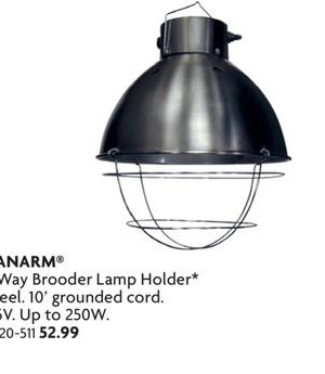 3-Way Brooder Lamp Holder* Steel