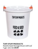 Feed & Seed Storage Drum with Lid - 7 Gal