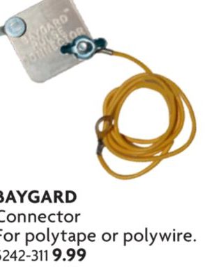 Connector For polytape or polywire