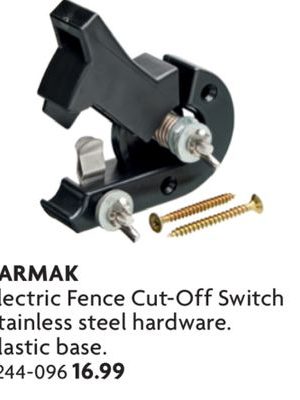 Electric Fence Cut-Off Switch Stainless steel hardware.