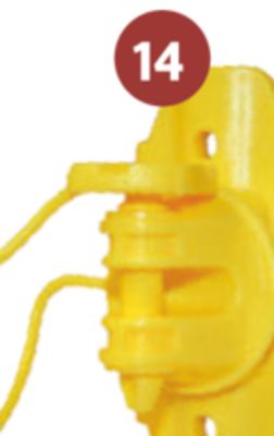 Insulator Pin Locks Wood post or T-post