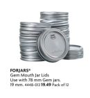 Gem Mouth Jar LidUses with 78 mm Gem jars