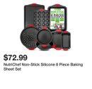 NutriChef Non-Stick Silicone 8 Piece Baking Sheet Set