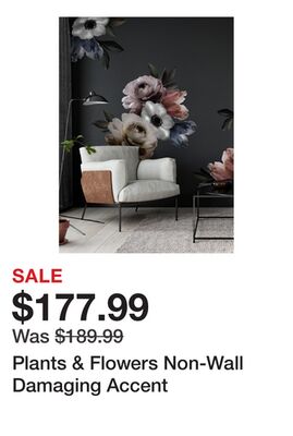 Plants & Flowers Non-Wall Damaging Accent