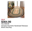 Georgina Geometric Handmade Flatweave Brown Area Rug