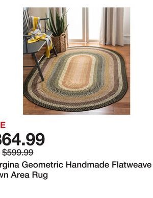 Georgina Geometric Handmade Flatweave Brown Area Rug