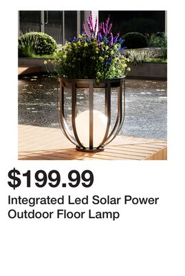 Integrated Led Solar Power Outdoor Floor Lamp