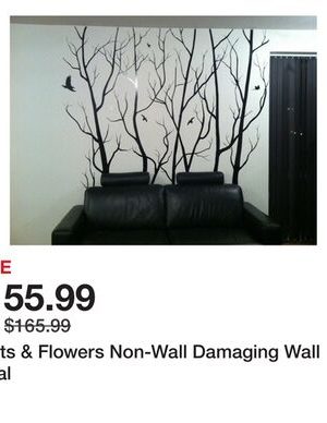 Plants & Flowers Non-Wall Damaging Wall Decal