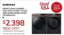 SAMSUNG FRONT LOAD LAUNDRY DUO WITH 19 DRY CYCLES AND SUPER SPEED WASH TECHNOLOGY