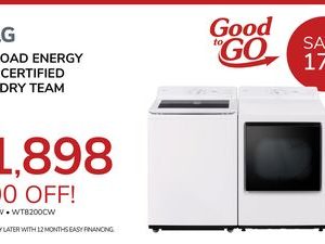 LG TOP LOAD ENERGY STAR CERTIFIED LAUNDRY TEAM