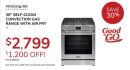 FRIGIDAIRE PROFESSIONAL 30" SELF-CLEAN CONVECTION GAS RANGE WITH AIR FRY