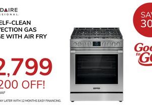 FRIGIDAIRE PROFESSIONAL 30" SELF-CLEAN CONVECTION GAS RANGE WITH AIR FRY
