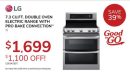 LG 7.3 CU. FT. DOUBLE OVEN ELECTRIC RANGE WITH PRO BAKE CONVECTION™