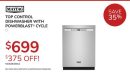 MAYTAG TOP CONTROL DISHWASHER WITH POWERBLAST® CYCLE