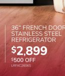 LG 36" FRENCH DOOR STAINLESS STEEL REFRIGERATOR