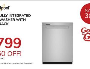 WHIRLPOOL 24" FULLY INTEGRATED DISHWASHER WITH 3RD RACK
