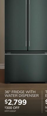 KitchenAid 36" FRIDGE WITH WATER DISPENSER