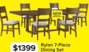 Raylan 7-Piece Extendable Dining Set - Brown