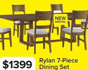 Raylan 7-Piece Extendable Dining Set - Brown