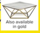 Lynn 39" Coffee Table - Marble and Gold