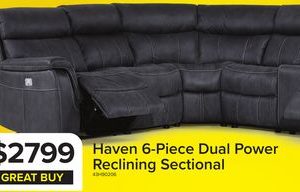 Haven 6-Piece Dual Power Reclining Sectional
