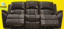 Wesley Dual Power Reclining Sofa - Granite