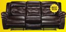 Cooper Leather Reclining Sofa - Brown