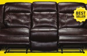 Cooper Leather Reclining Sofa - Brown
