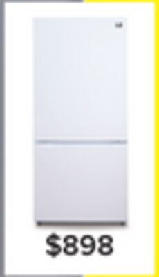 L2 White Bottom-Freezer Refrigerator (18.7 cu. ft.) - LRB19B5AWWC