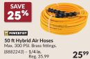50 ft Hybrid Air Hoses - 1/4 in.