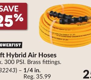 50 ft Hybrid Air Hoses - 1/4 in.