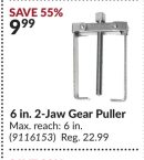 6 in. 2-Jaw Gear Puller