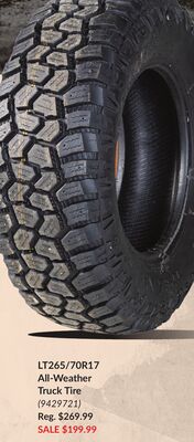 LT265/70R17 All-Weather Truck Tire