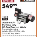 10,500 lb 12V DC Heavy Duty Off-Road Recovery Winch