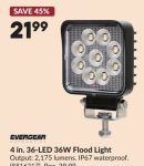 4 in. 36-LED 36W Flood Light
