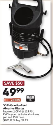 50 lb Gravity-Feed Abrasive Blaster