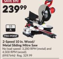 2-Speed 10 in. Wood/ Metal Sliding Mitre Saw