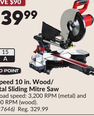 2-Speed 10 in. Wood/ Metal Sliding Mitre Saw