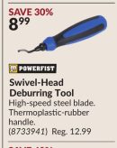 POWERFIST Swivel-Head Deburring Tool
