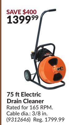75 ft Electric Drain Cleaner