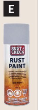 Rust Spray Paints - Grey Primer