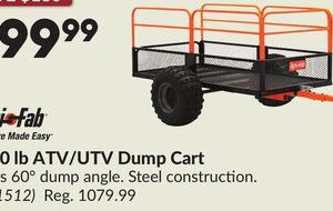 1,250 lb ATV/UTV Dump Cart