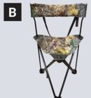 Camo Tripod Hunting Chairs/Stools - Chair. Capacity: 220 lb.